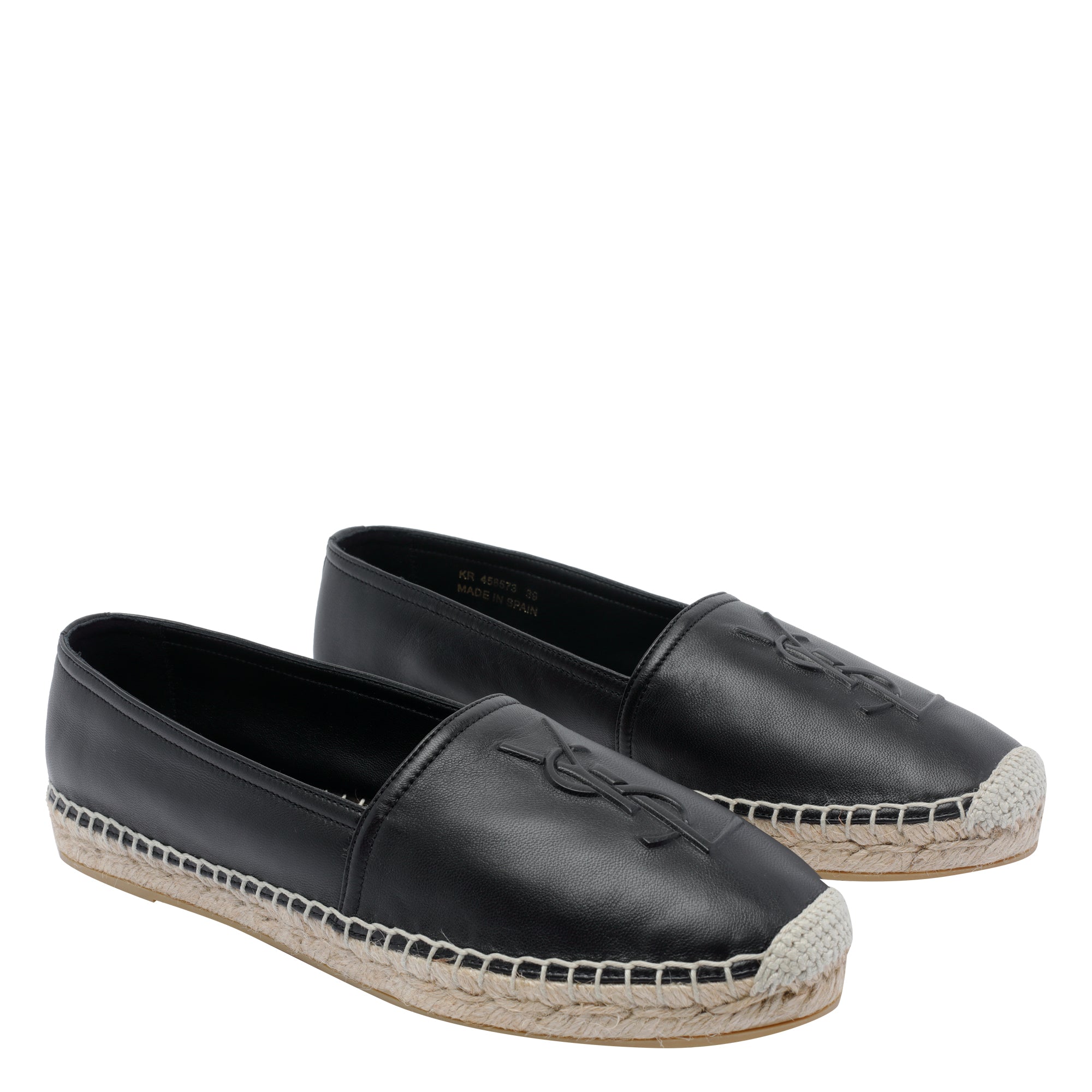Saint Laurent Flat Shoes Black Calf Leather/rubber Sole