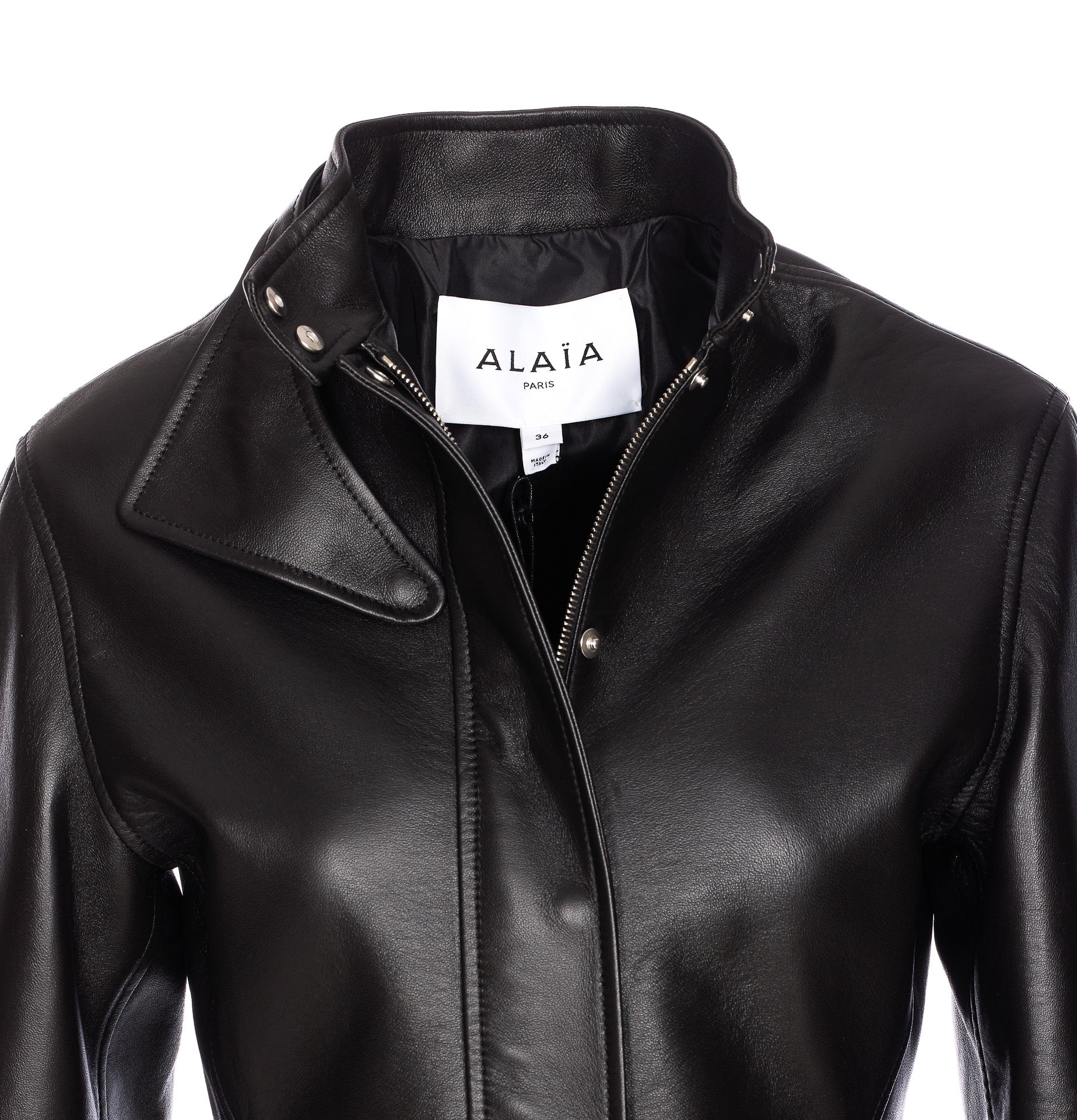 Alaia Jackets Black Lambskin