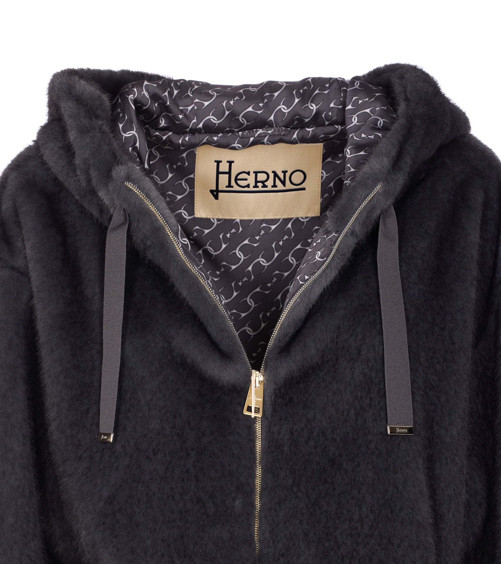 Herno Coats Grey Polyester
