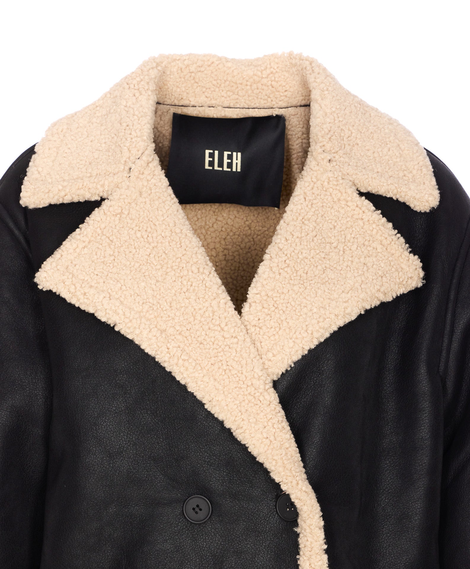 Eleh Coats Black Polyester