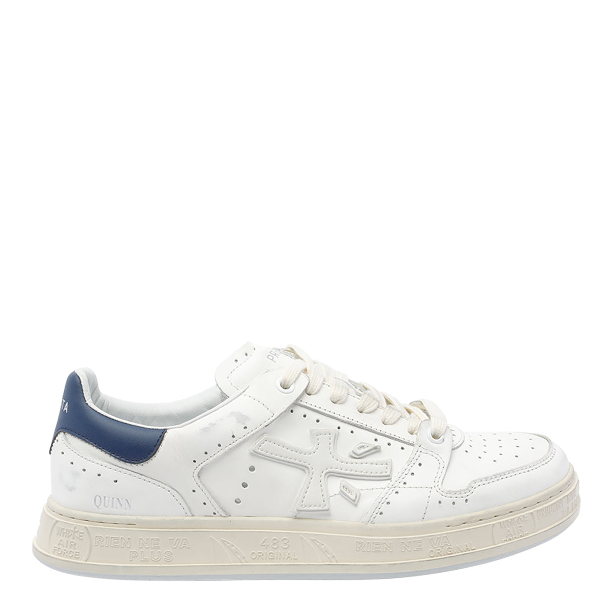 Premiata Sneakers White Calf Leather/rubber Sole