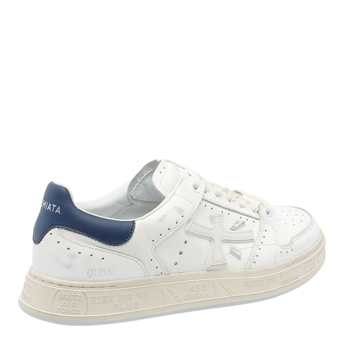 Premiata Sneakers White Calf Leather/rubber Sole