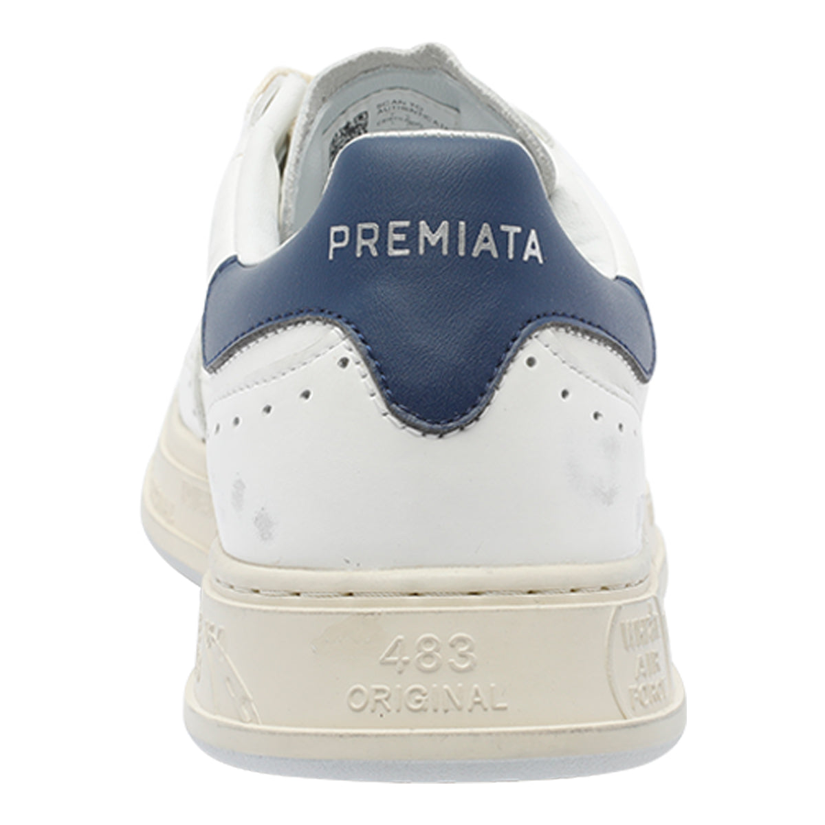 Premiata Sneakers White Calf Leather/rubber Sole