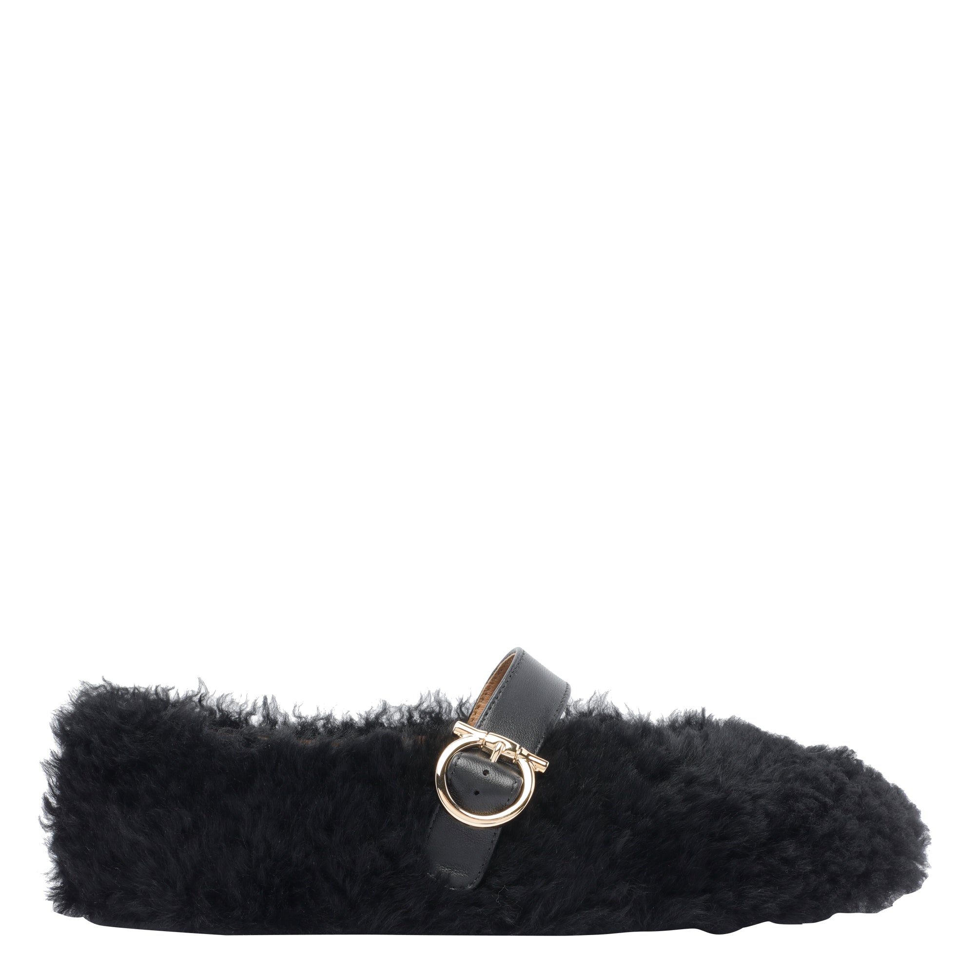 Ferragamo Flat Shoes Black Lamb Leather/rubber Sole
