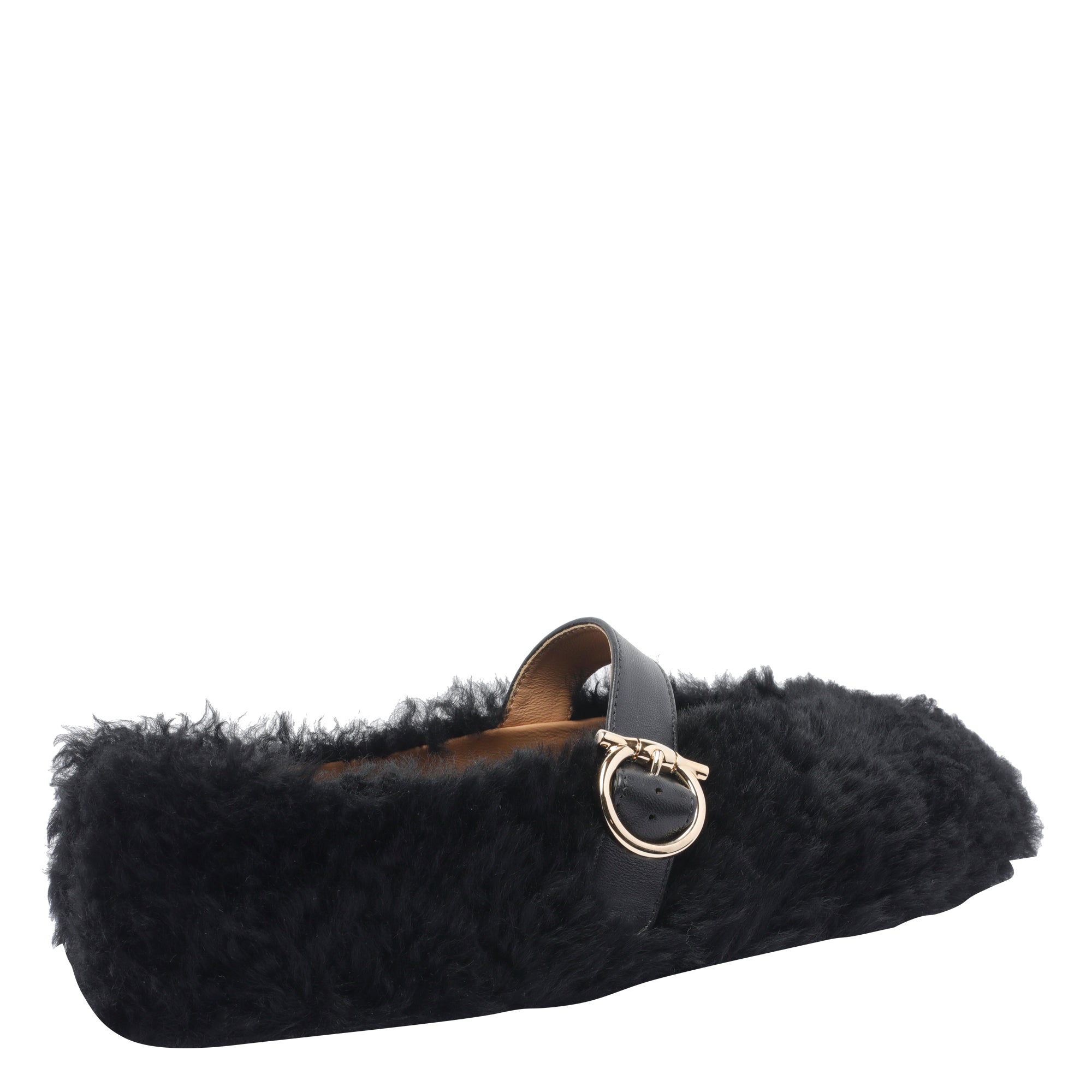 Ferragamo Flat Shoes Black Lamb Leather/rubber Sole