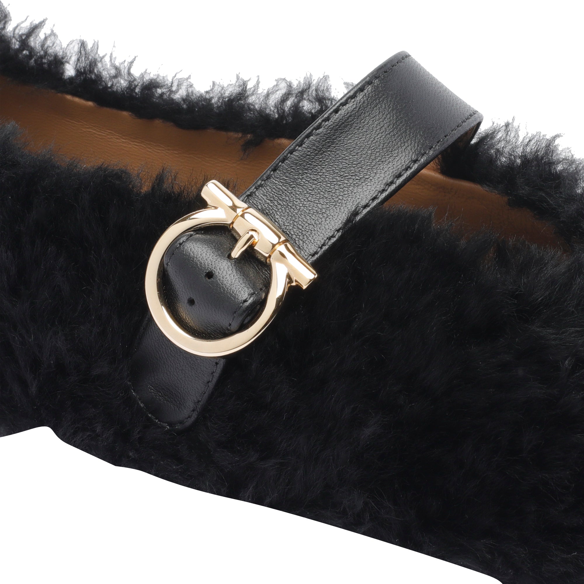 Ferragamo Flat Shoes Black Lamb Leather/rubber Sole