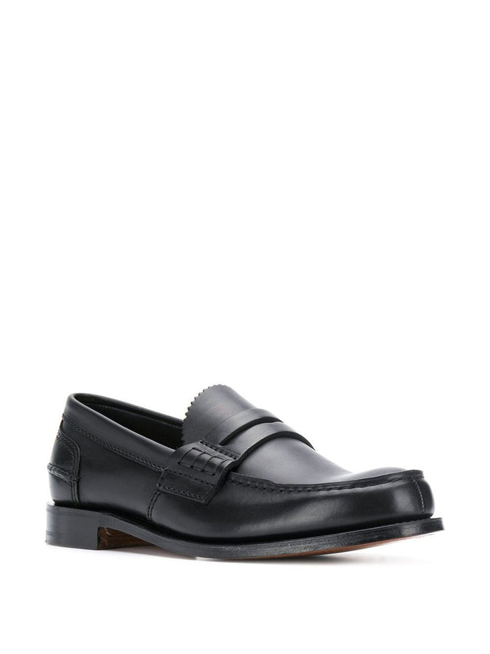 Churchs Flat Shoes Black Leather