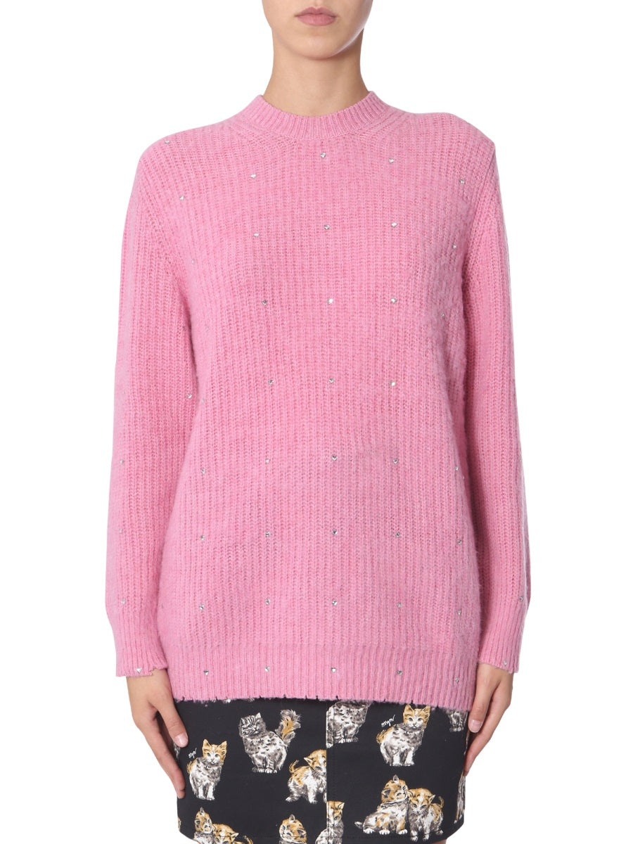 Crew Neck Sweater Pink Jumpers