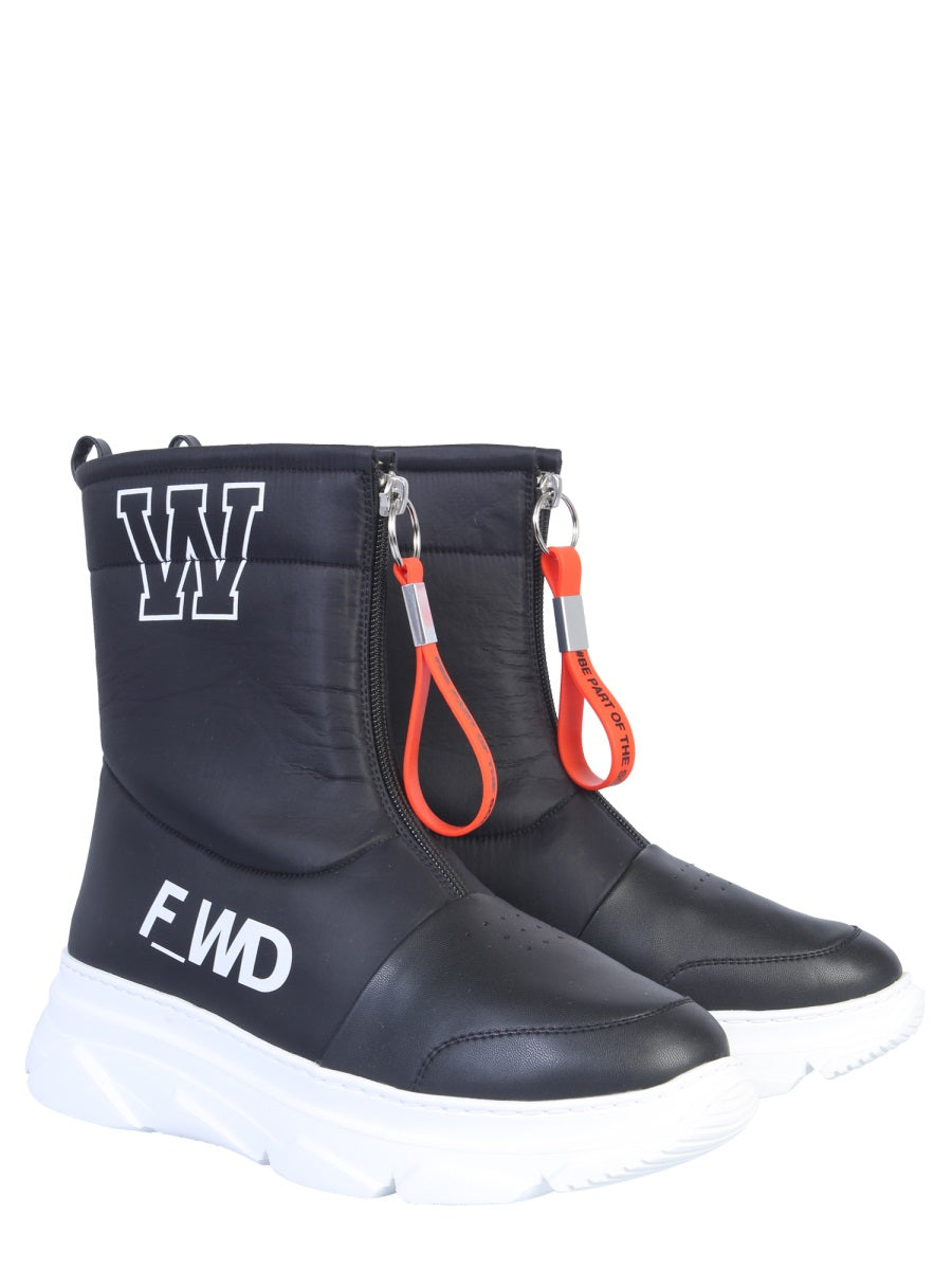 Black Leather Boot With Rubber Sole