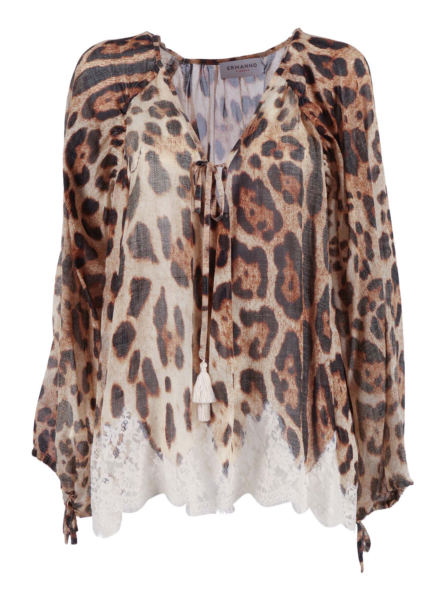 Leopard Print Shirt Brown