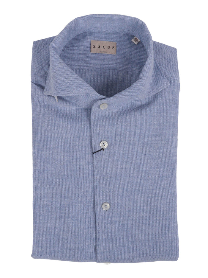 Shirt Blue Cotton Linen