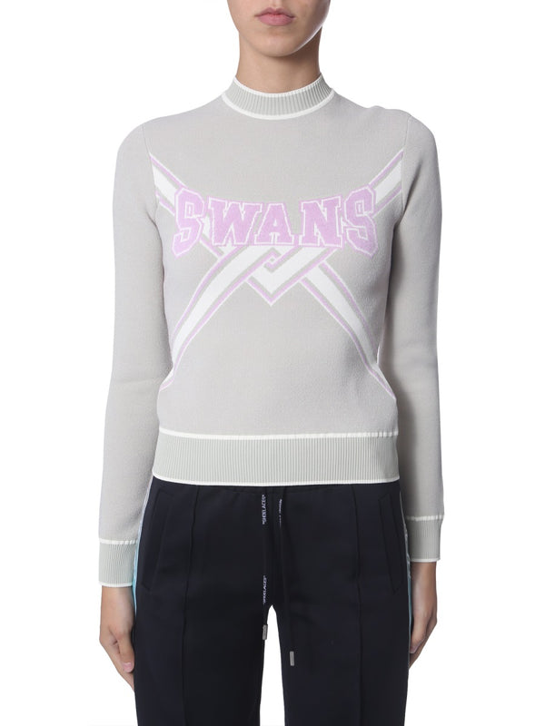 Cropped Sweater Grey Viscose Jumpers