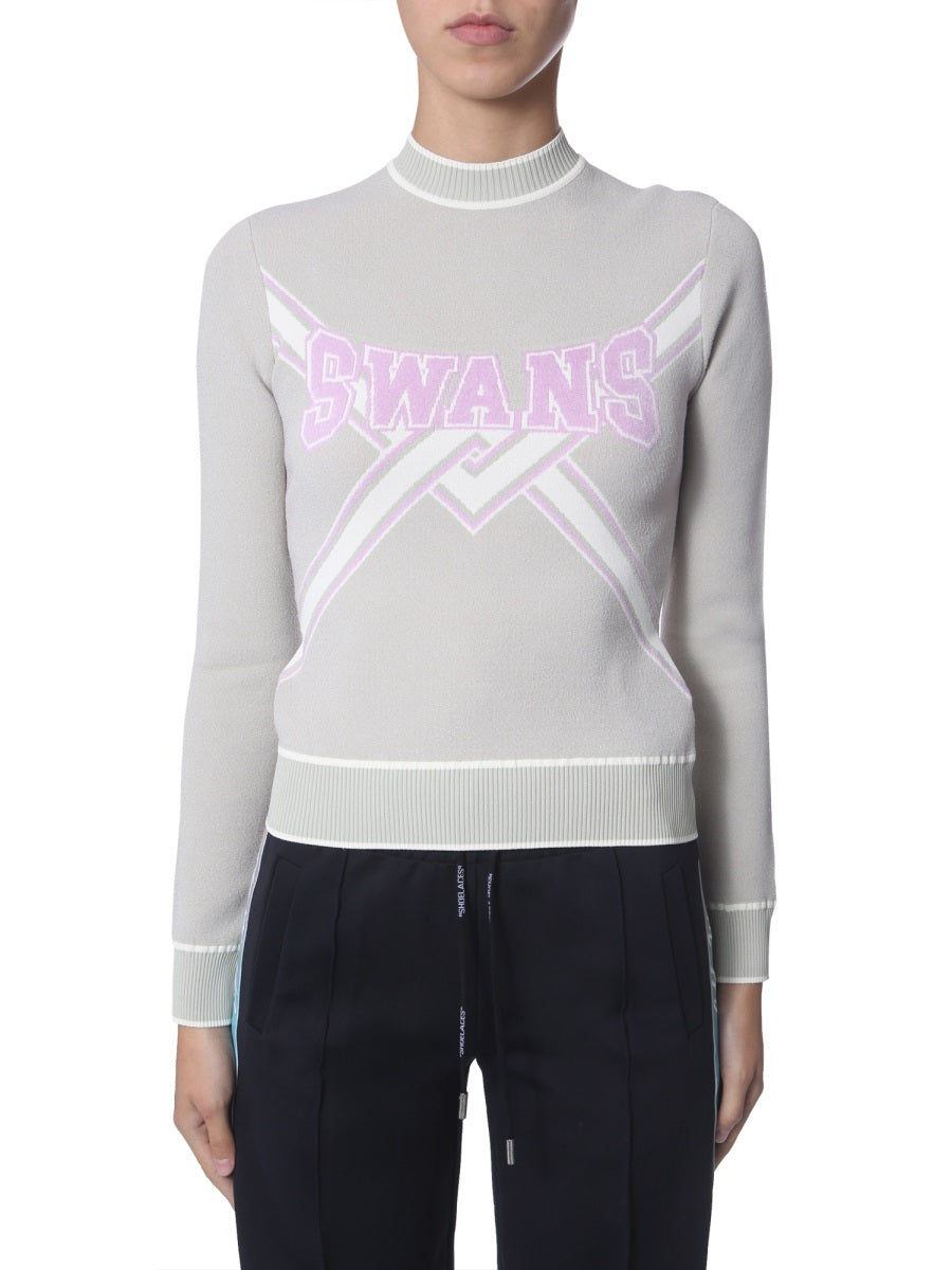Cropped Sweater Grey Viscose Jumpers