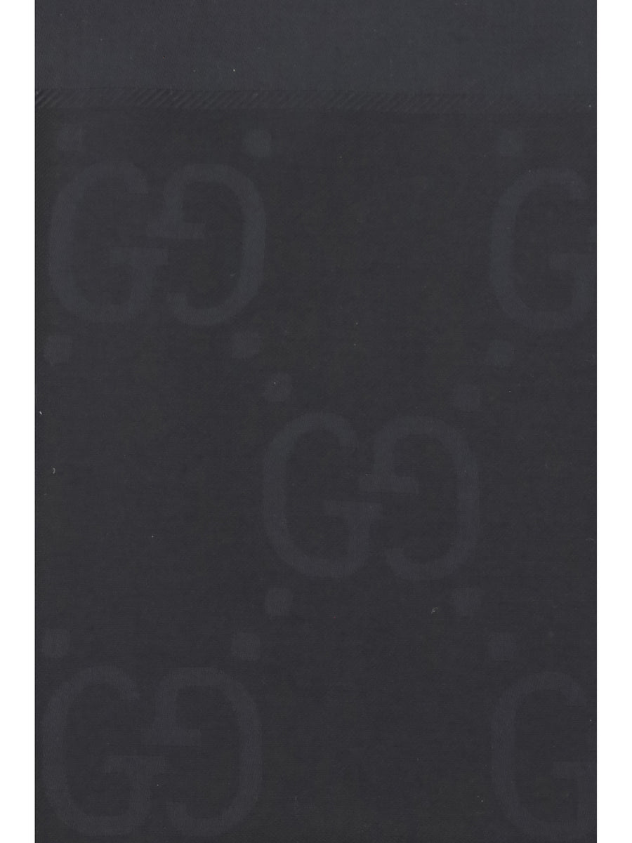 Wool And Silk Scarf Black