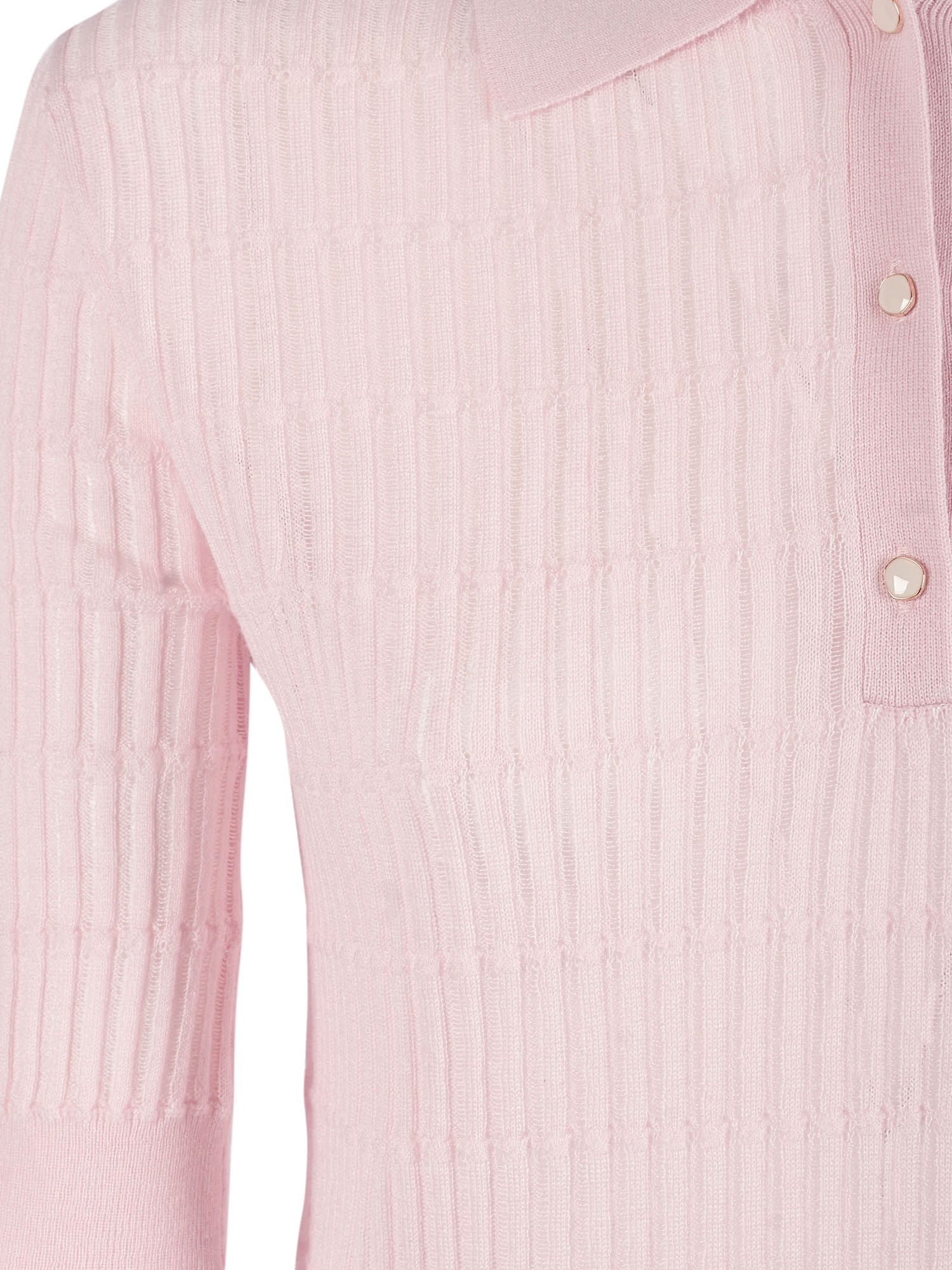 SWEATER Pink Silk Wool Crewneck