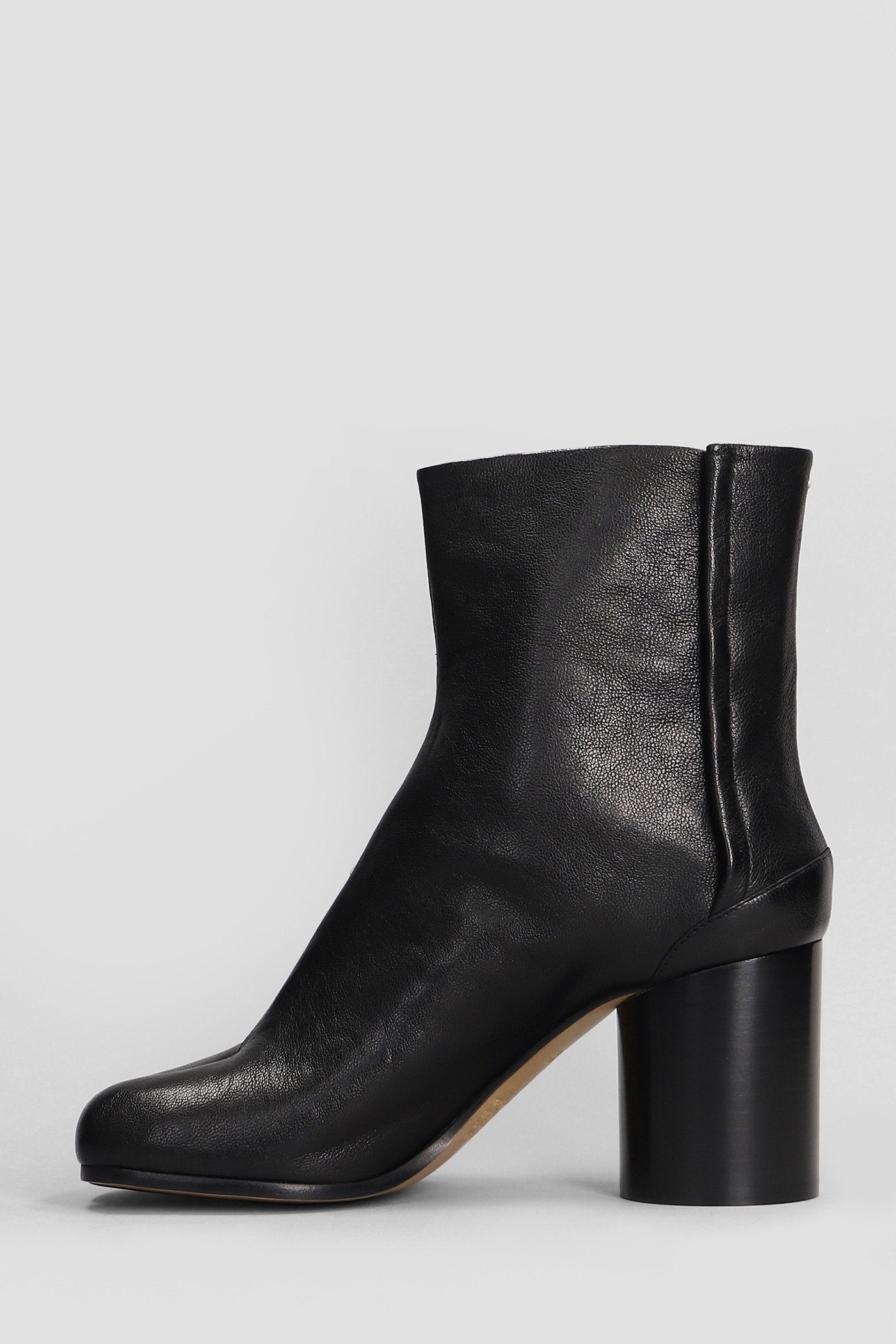 Tabi High heels Ankle boots in black leather Scarpe