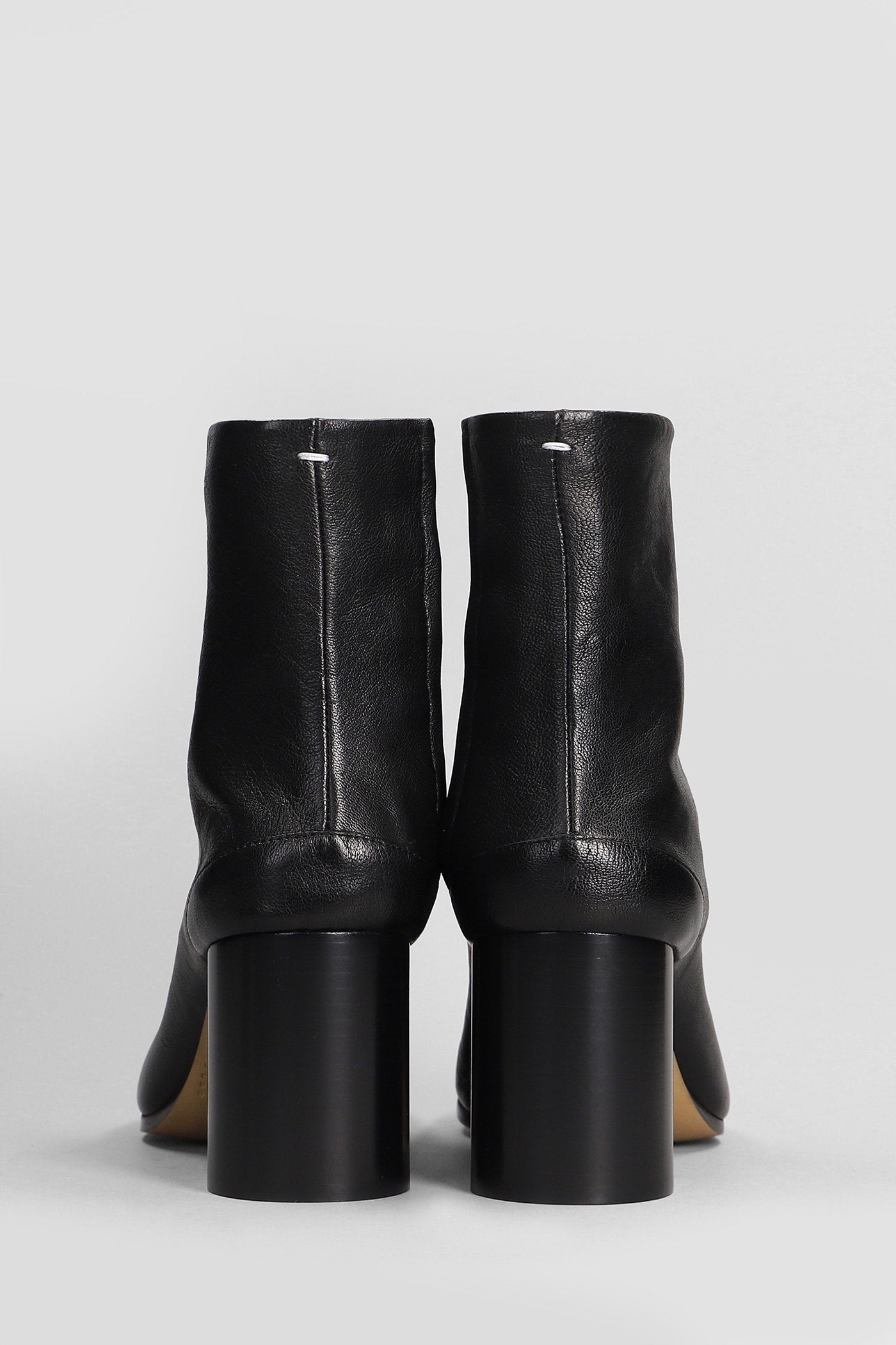 Tabi High heels Ankle boots in black leather Scarpe