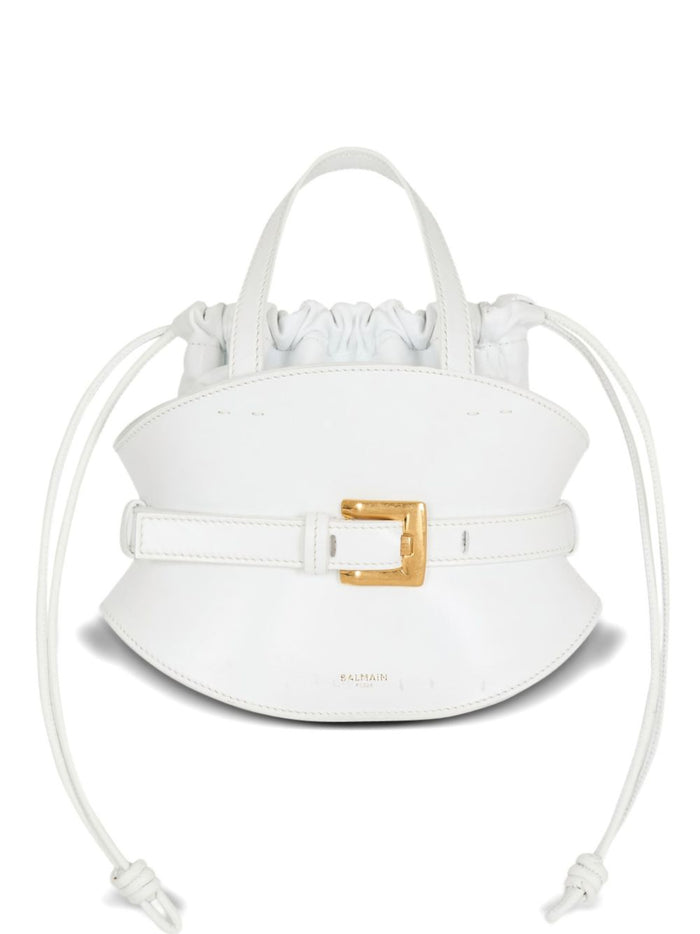 Balmain Bags White Calf - Bos Taurus
