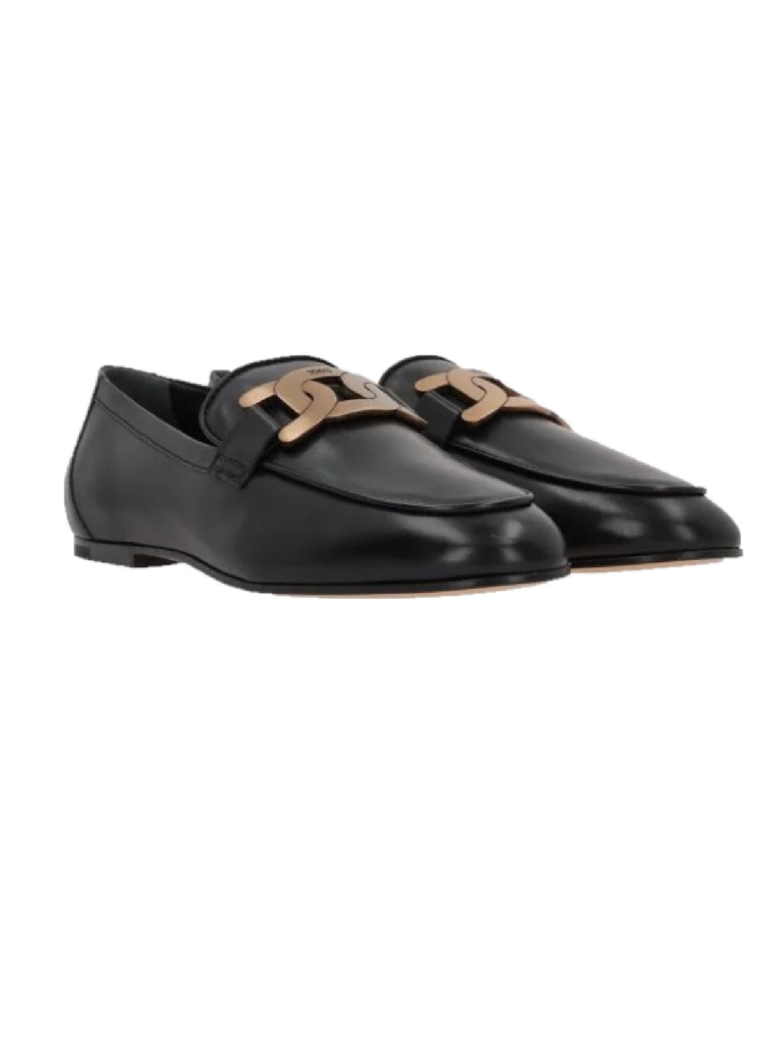 Cuoio Leg.79a Catena Anello Met. Black Calf Leather Shoe