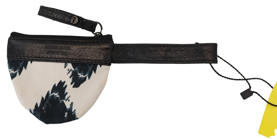 Costume National 100% Leather coin purse in white
