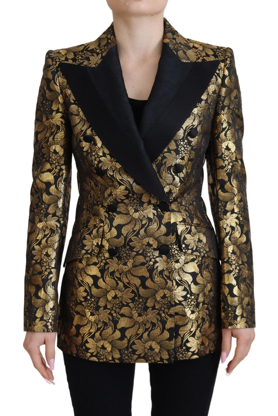 Dolce & Gabbana 42% Polyester blazer in black