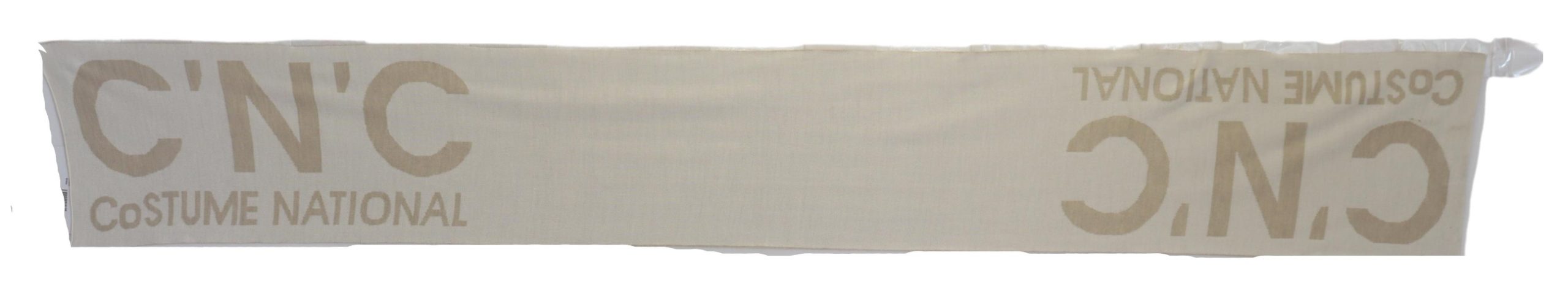 Costume National 50% Acrylic 50% Wool scarf in beige — view 3