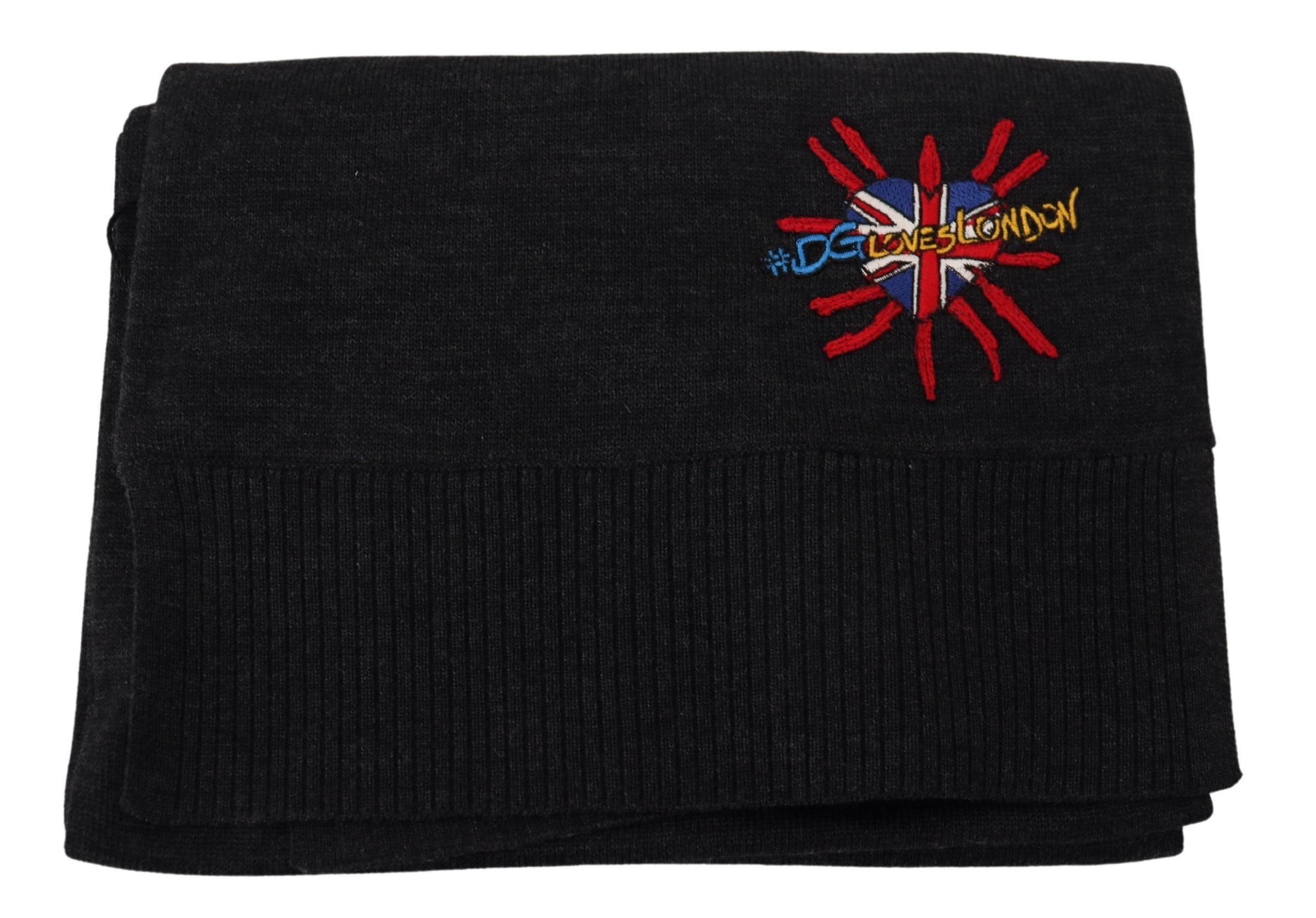 Dolce & Gabbana 100% Wool scarf in black — view 4
