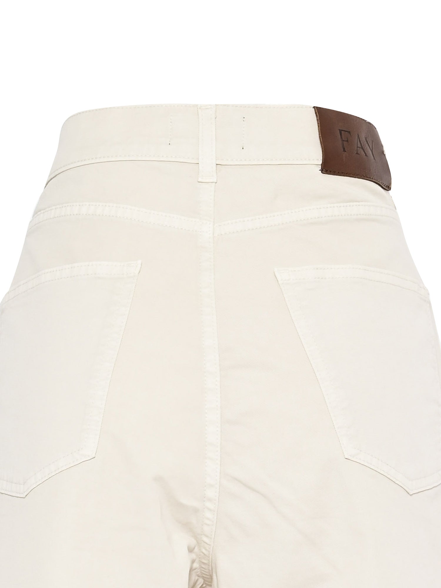 5 POCKETS FLARED PANTS White Cotton Elastane