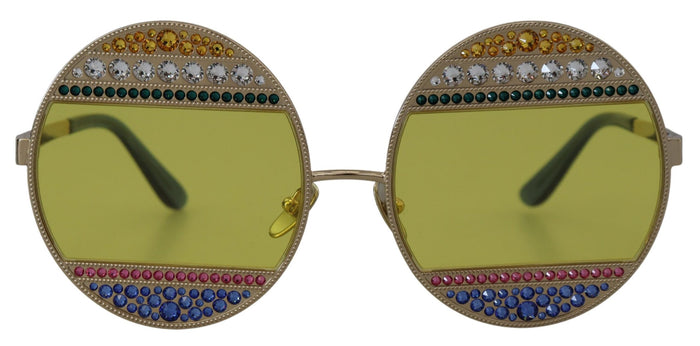 Gold Oval Metal Crystals Shades Dg2209b Sunglasses