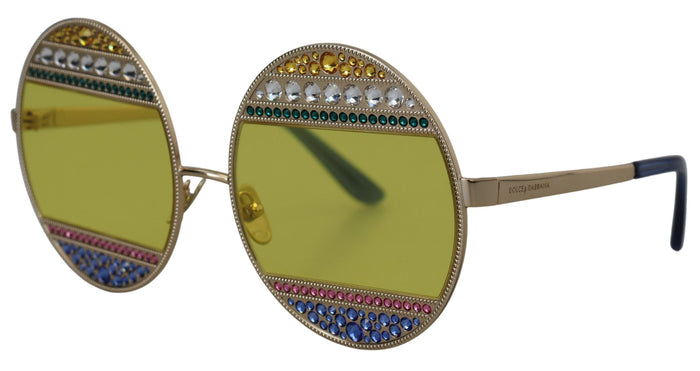 Gold Oval Metal Crystals Shades Dg2209b Sunglasses