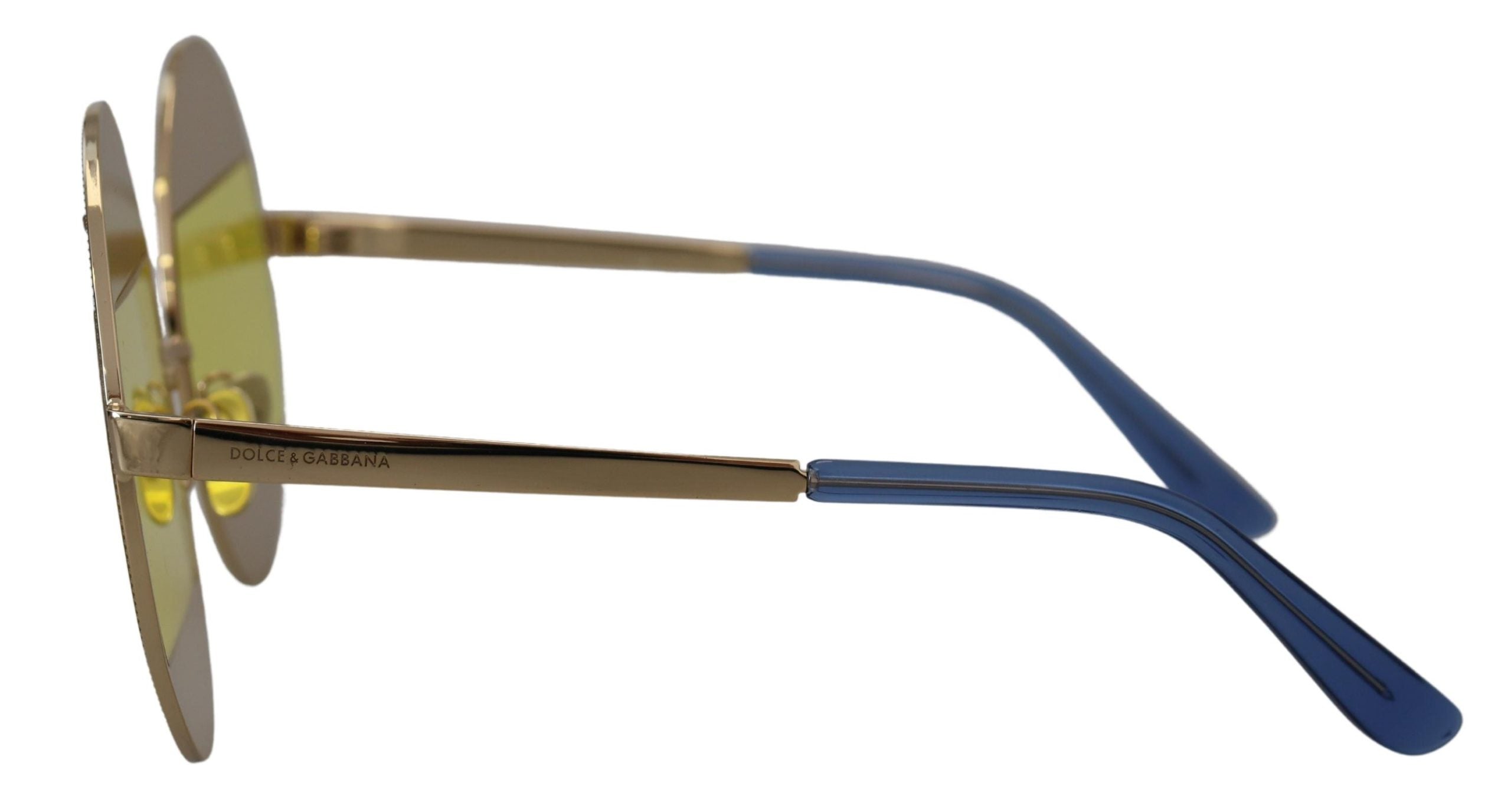 Gold Oval Metal Crystals Shades Dg2209b Sunglasses