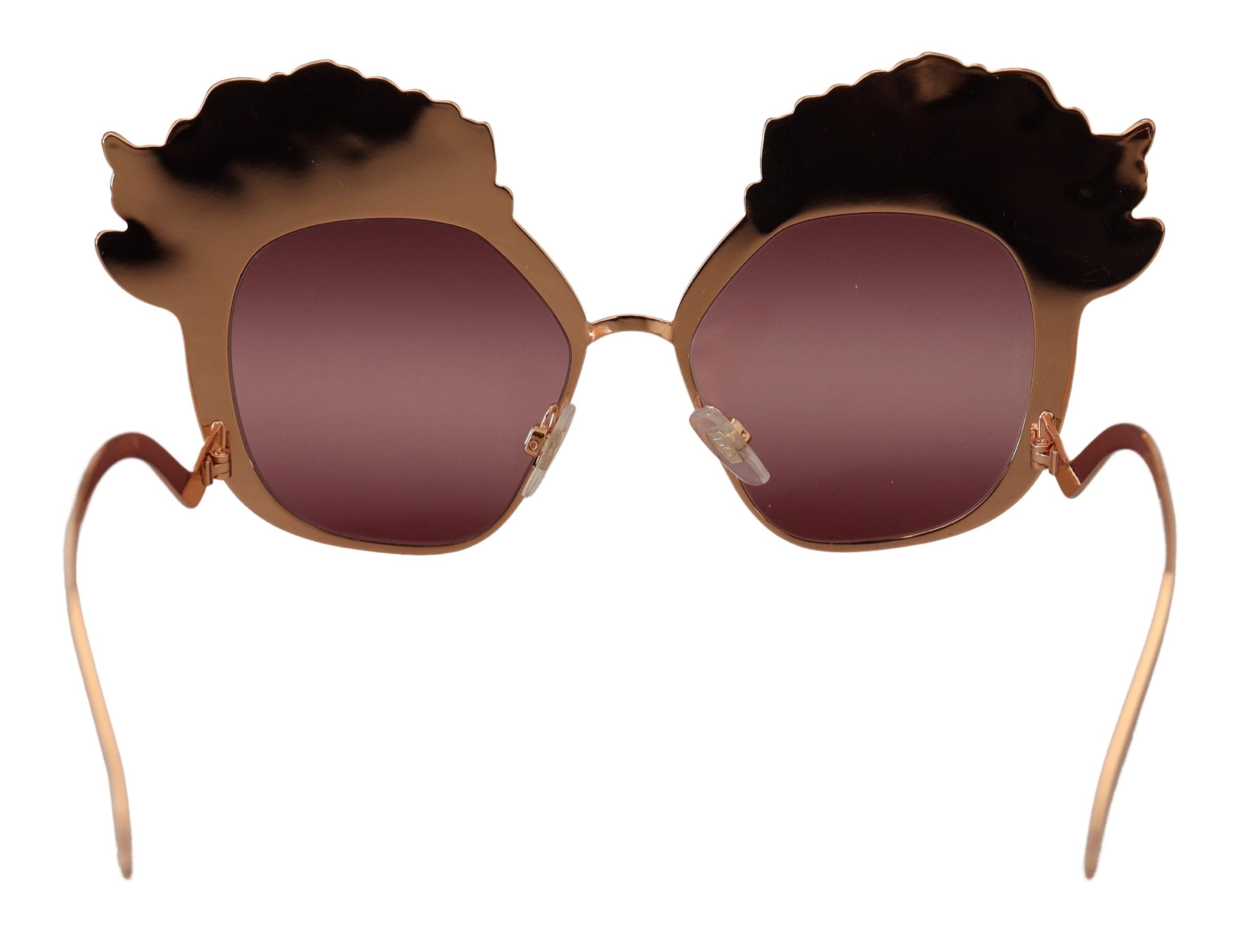 Pink Gold Rose Sequin Embroidery Dg2202 Sunglasses Metal