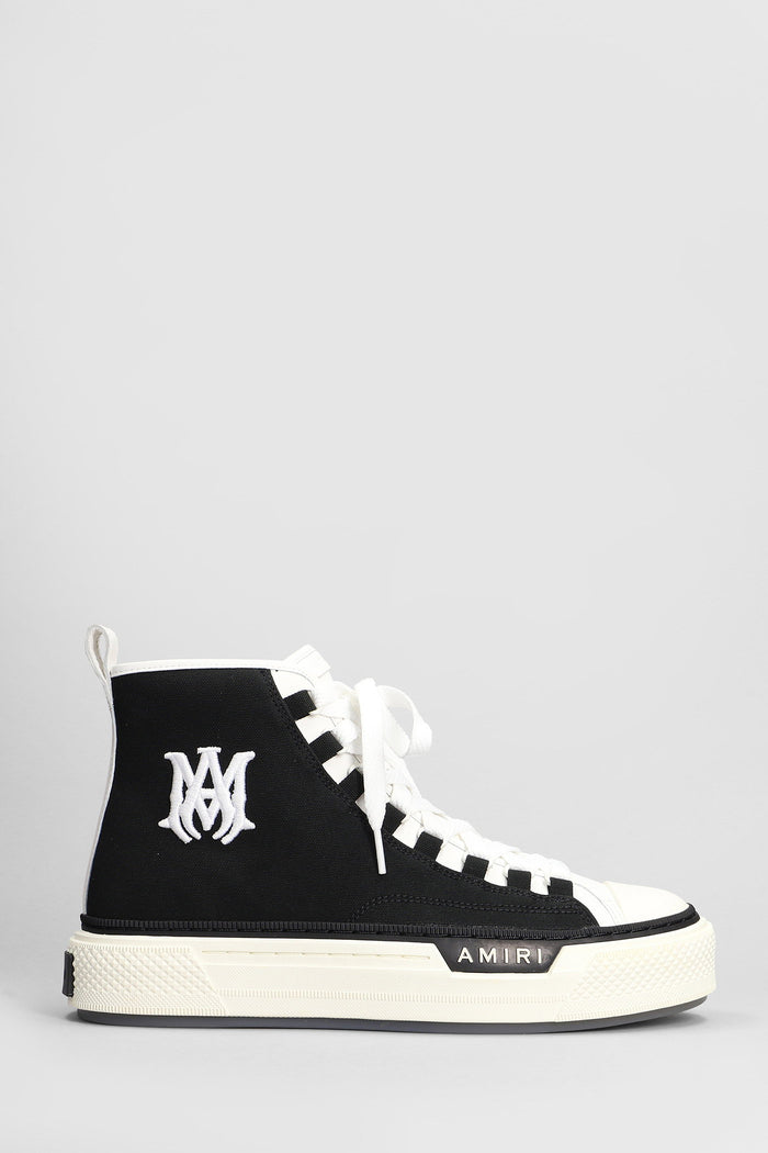 Ma court hi Sneakers in black canvas Scarpe