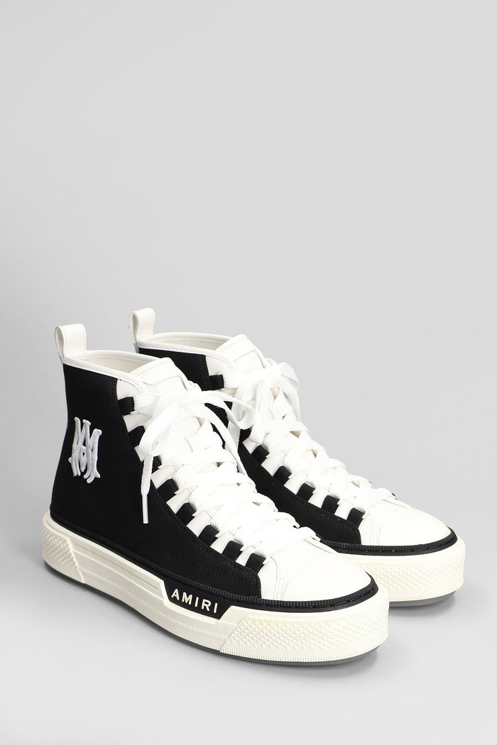 Ma court hi Sneakers in black canvas Scarpe