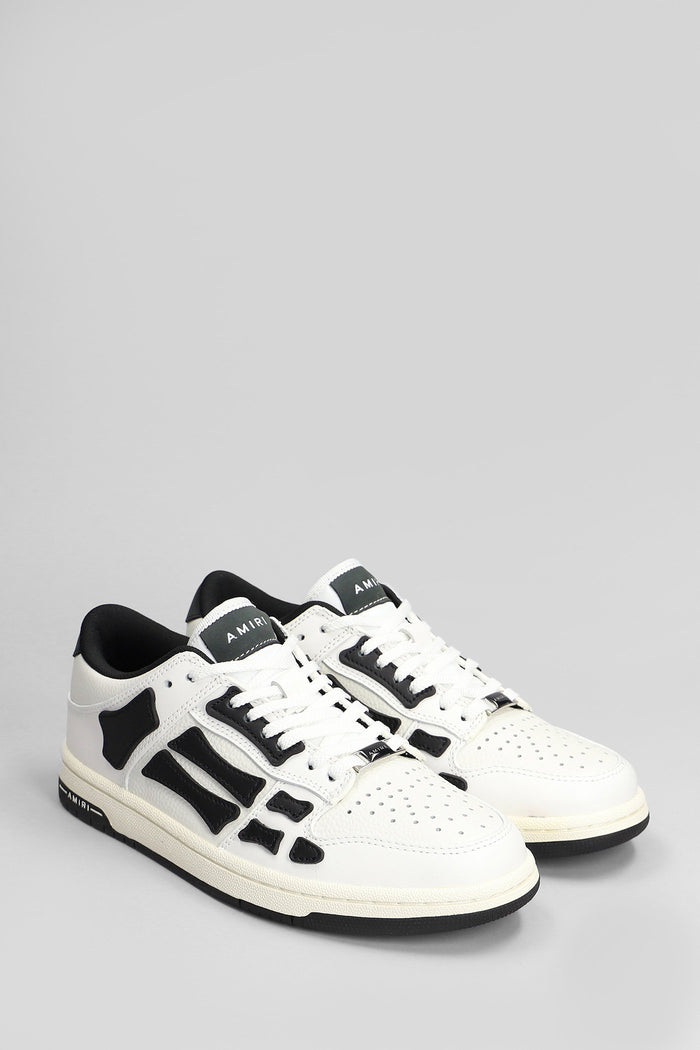 Skel top low Sneakers in white leather Scarpe
