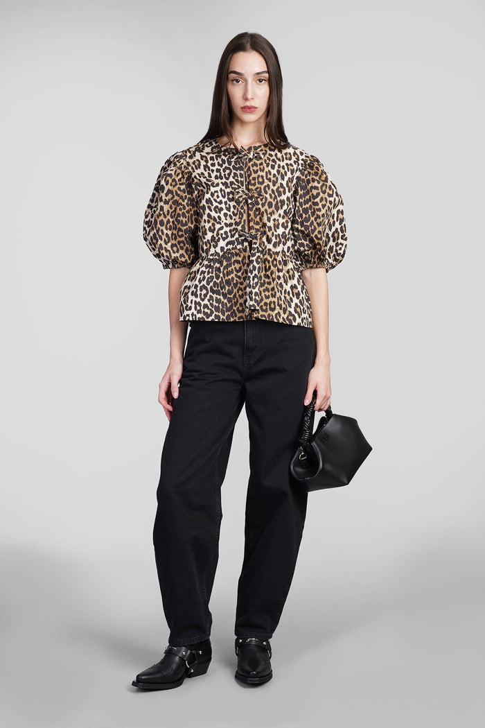 Blouse in Animalier cotton Abbigliamento