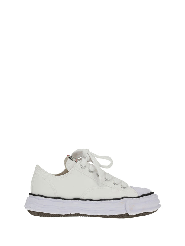 Maison Mihara Yasuhiro Upper: 100% cotton; Sole: 100% rubber sneakers in white