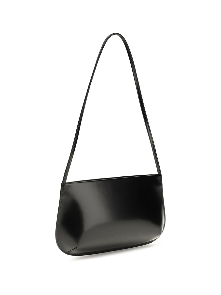 Shoulder Bag Bra Brushed Calfskin Black Calf Leather