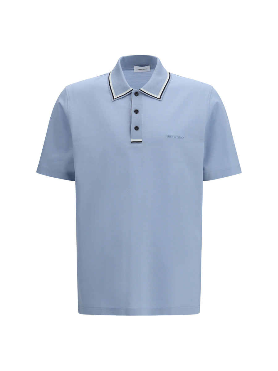 Ferragamo 100% Cotton polo in blue
