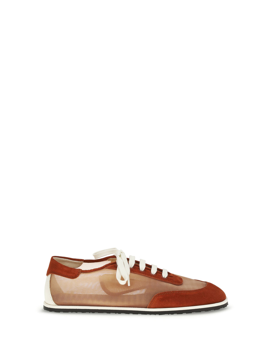 Dear Frances Upper: 100% polyester; Sole: 100% rubber sneakers in rose
