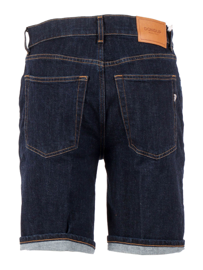 DADE SHORTS Blue Cotton Elastane Bermuda