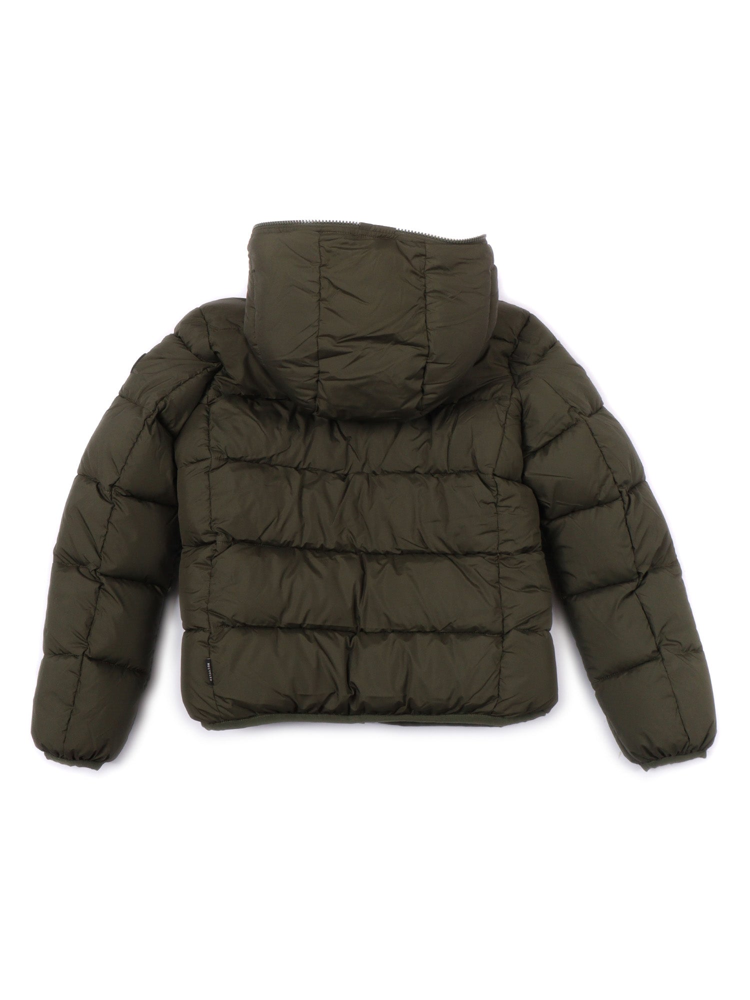 Chaz Hooded Jacket With Teddy Lining Green Short Puffer