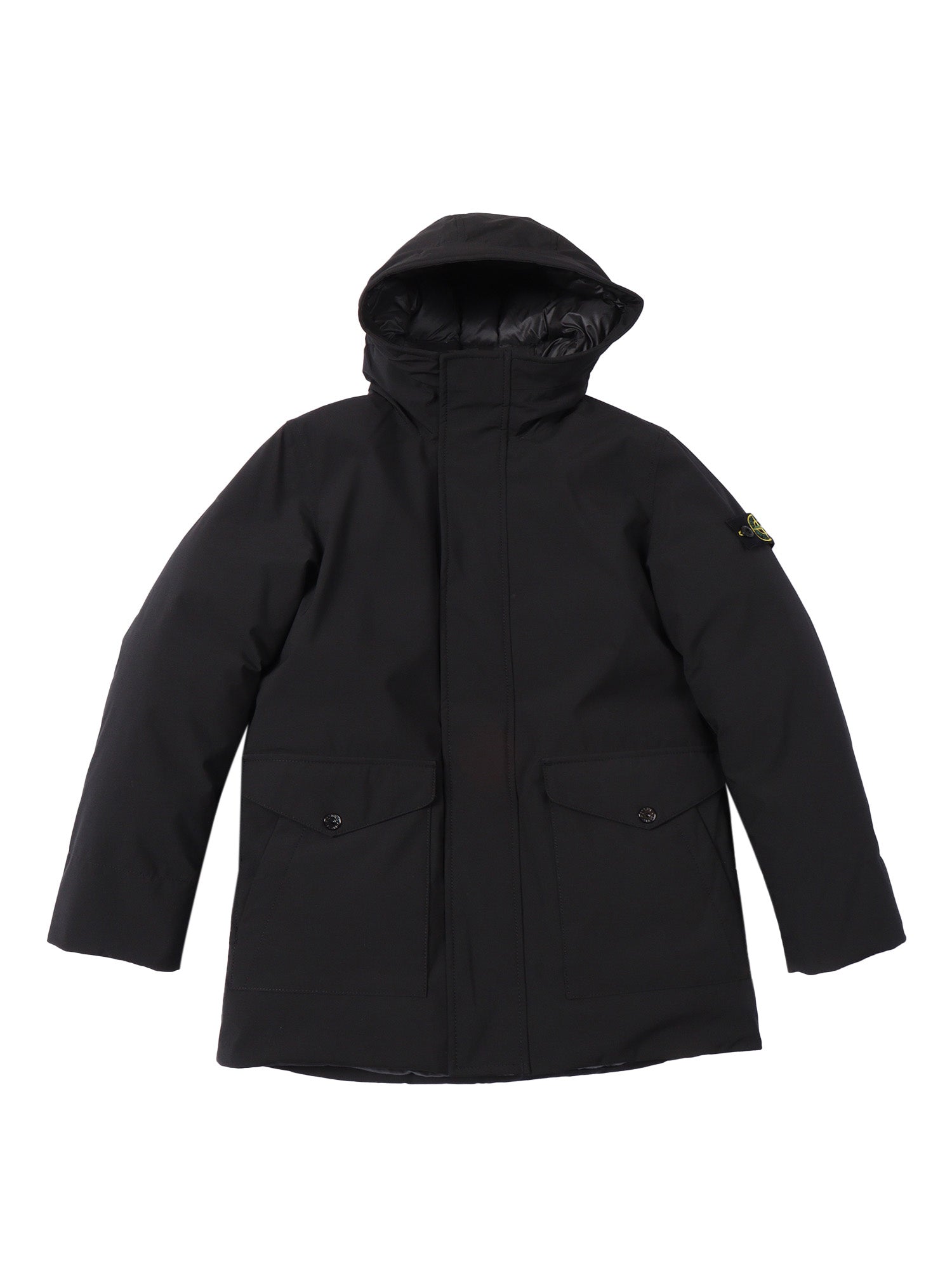 Down Jacket Black Short Puffer