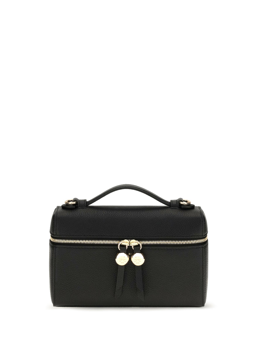 Romy Slim Top Handle Bag Black Calf Leather Bos Taurus Shoulder