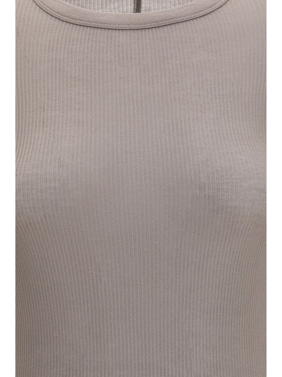 Long-Sleeve Ribbed Top Dust Viscose T-shirts & Jerseys