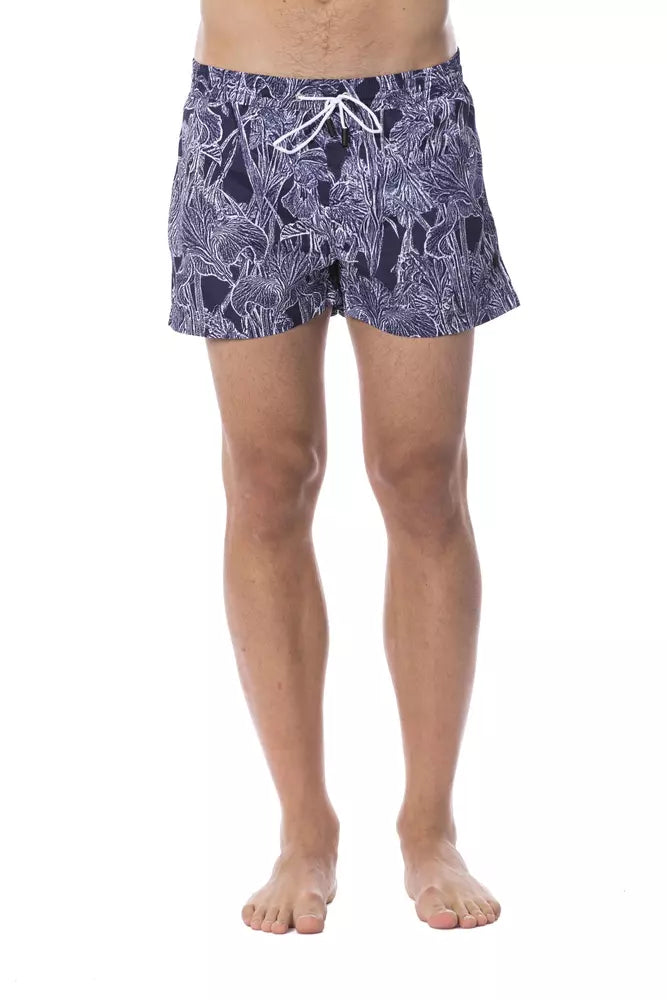 Roberto Cavalli Sport Polyester swim shorts in navy