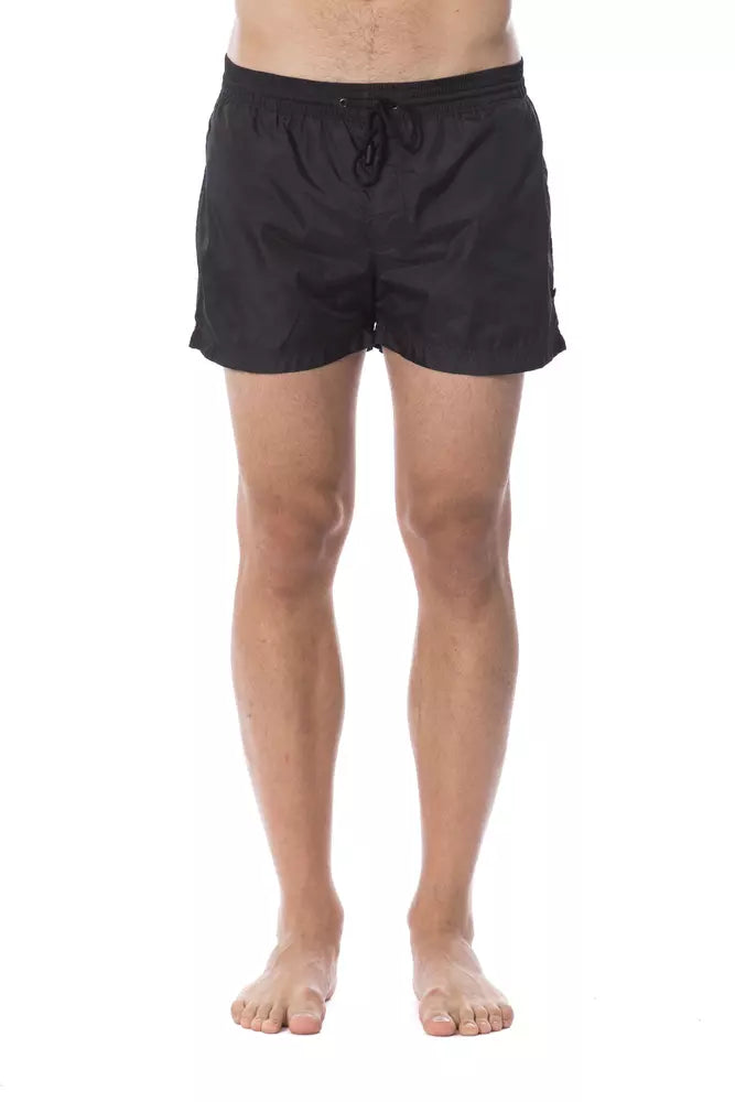 Roberto Cavalli Sport Polyester swim shorts in black