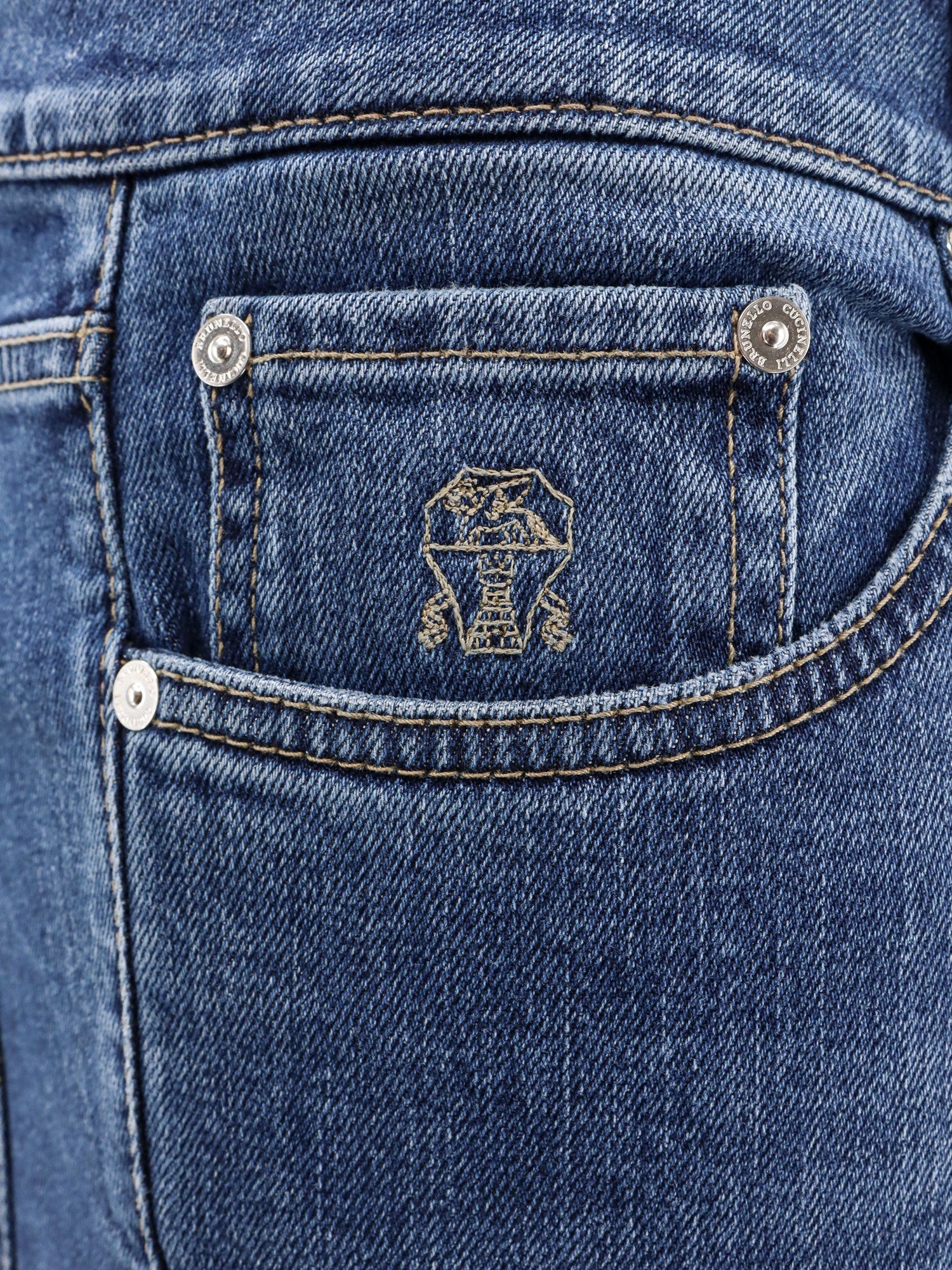 Brunello Cucinelli Jeans Blue Cotone Elastan
