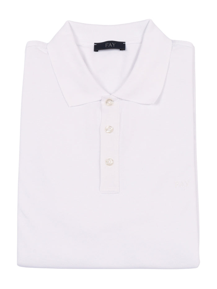 PIQUET STRETCH POLO White Cotton Elastane Shirt