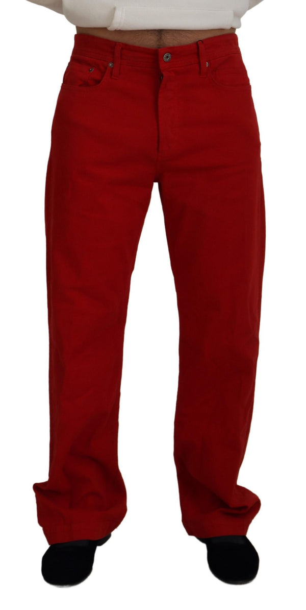 Dolce & Gabbana 98% Cotton jeans in red